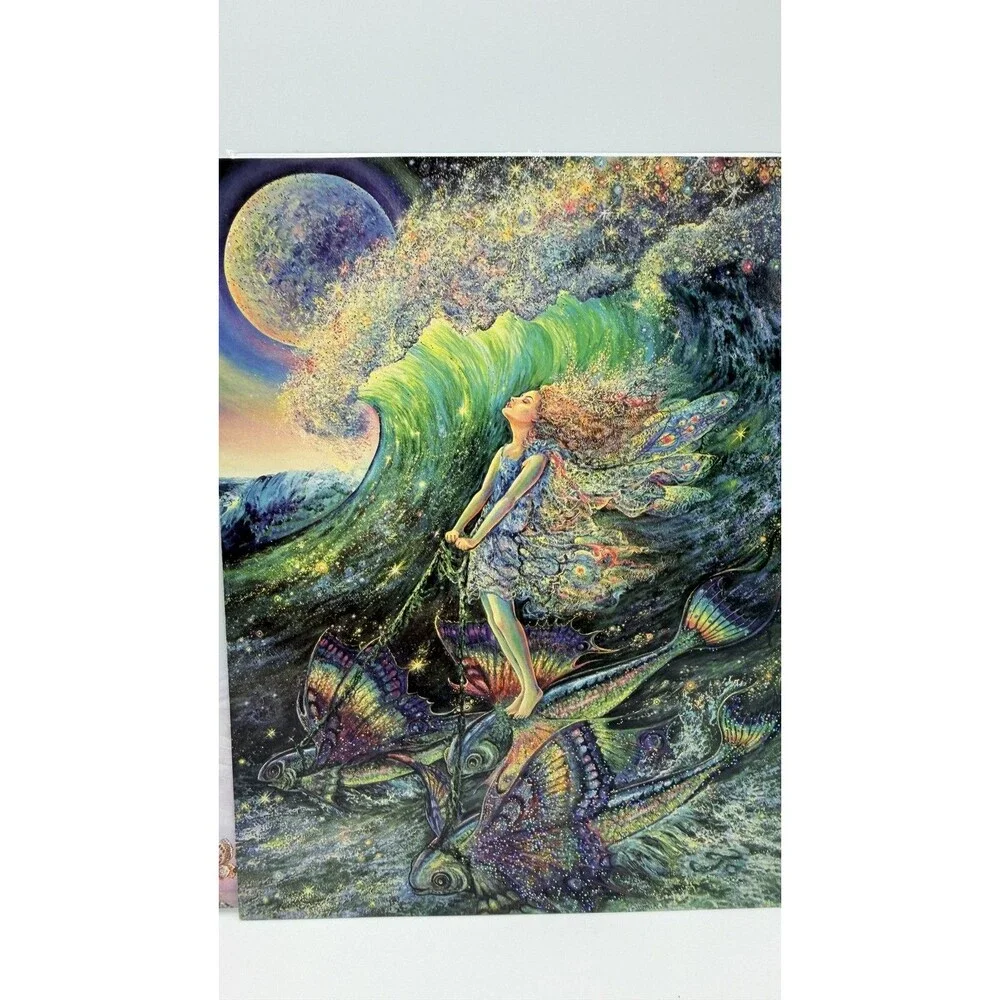 Two Vintage 1981 Josephine Wall Greeting Cards Fantasy Art + BONUS Fairy Card